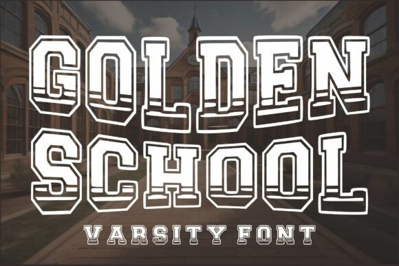 Golden School: A Bold Varsity Font for Modern Branding